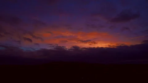 Sunset with Dark Rain Clouds Time lapse Video stock 45188859