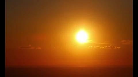 SUNSET IN DARK SEA Stock Footage 308971178