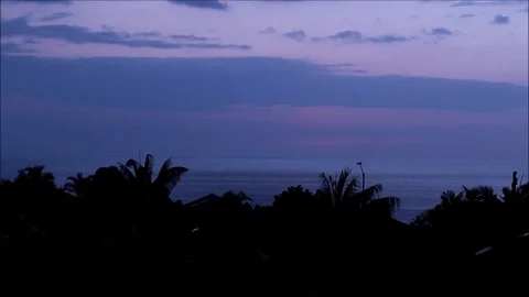 Sunset to darkness timelapse tropical beach 64x Stock Footage 81798383