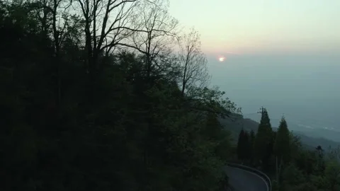 Sunset Dawei Mountain in Changsha Video stock 166595397