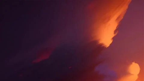 Sunset dawn clouds in fantasy style on soft dark background. 库存插图