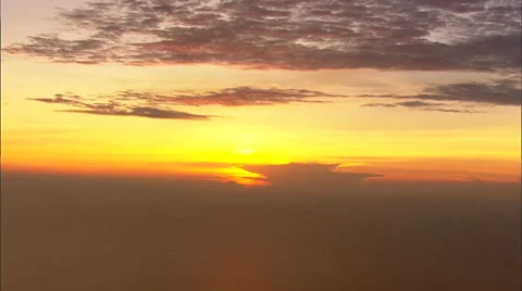 Sunset Dawn Ocean Clouds Land Stock Footage 37274040