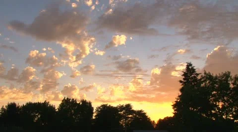 Sunset Day to Night Stock Footage 11980981