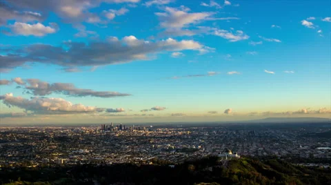 Sunset Day To Night Timelapse of Los Angeles Stock Footage 47455705
