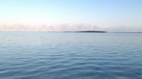 Sunset on the dead sea Video stock 32222813