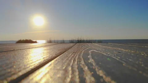 Sunset from the deck Stock Footage 135278131