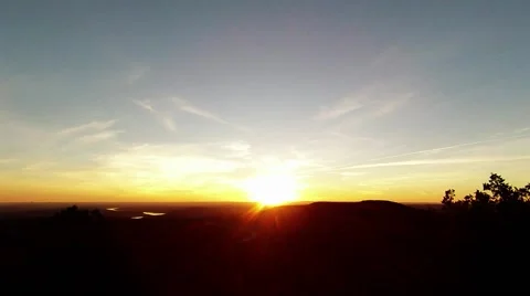 Sunset Deck in the Hill Country Stockbeeldmateriaal 45630623
