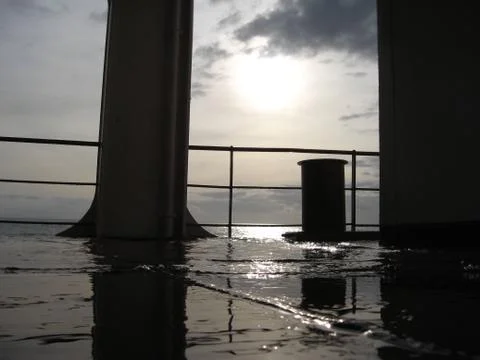 Sunset on the deck Stock Photos