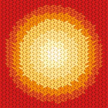 Sunset decoration Stock Illustration