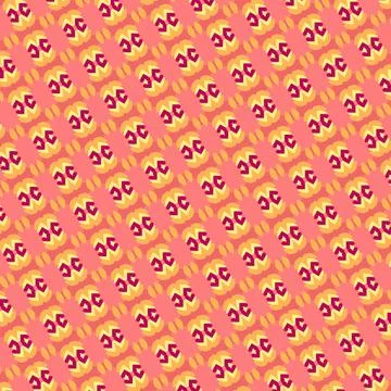 Sunset deep embers inspired continuous seamless texture with warm bisque, salmon Stock Illustration