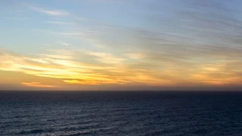Sunset at deep ocean attraction on Great Ocean Road Stock Photos