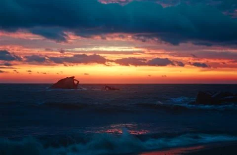 Sunset on Delaware Bay Stock Photos
