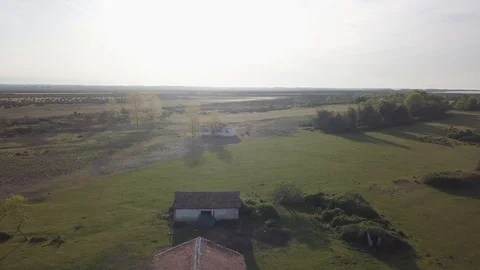 Sunset with delta and drone aerial shoot Stock Footage 113671470