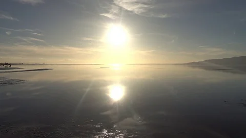 Sunset in Delta del ebre, Tarragona Stock Footage 101219765