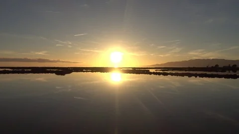 Sunset in Delta del ebre, Tarragona 스톡 동영상 101221551