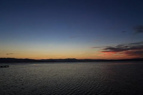 Sunset in delta ebro Stock Photos