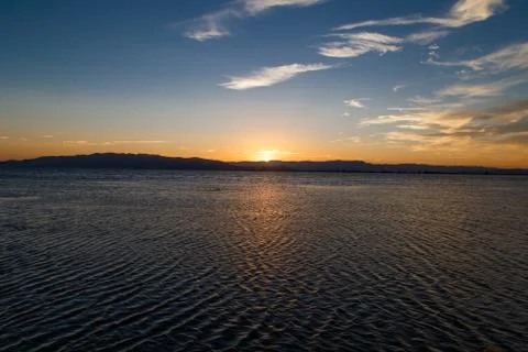 Sunset in the delta Stock Photos