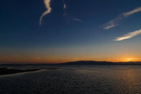 Sunset in the delta Stock Photos