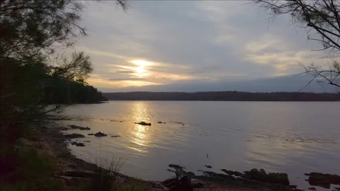 Sunset by the dense mountains Video stock 345100239