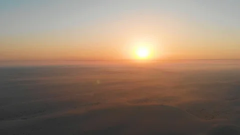 SUNSET DESERT AERIAL VIEW Stock Footage 130072523