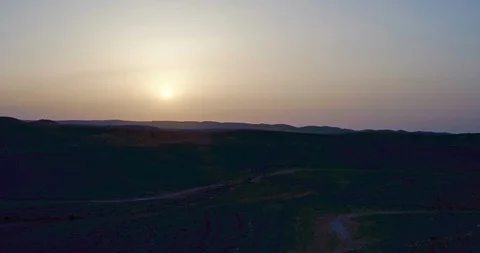 Sunset in the Desert - Aerials Stock Footage 113119107