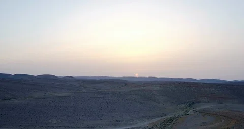 Sunset in the Desert - Aerials Stock Footage 113120826