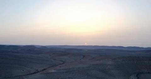 Sunset in the Desert - Aerials Stock Footage 113121232