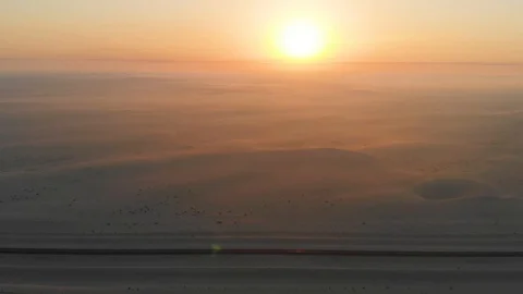 Sunset Desert Drone Video stock 130073183
