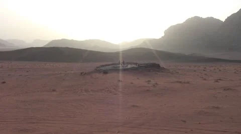 Sunset desert Stock Footage 8679171