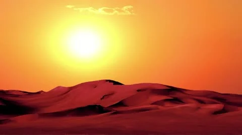 Sunset in Desert Stockbeeldmateriaal 22022218
