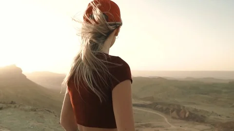 Sunset at the desert Stock Footage 115316361