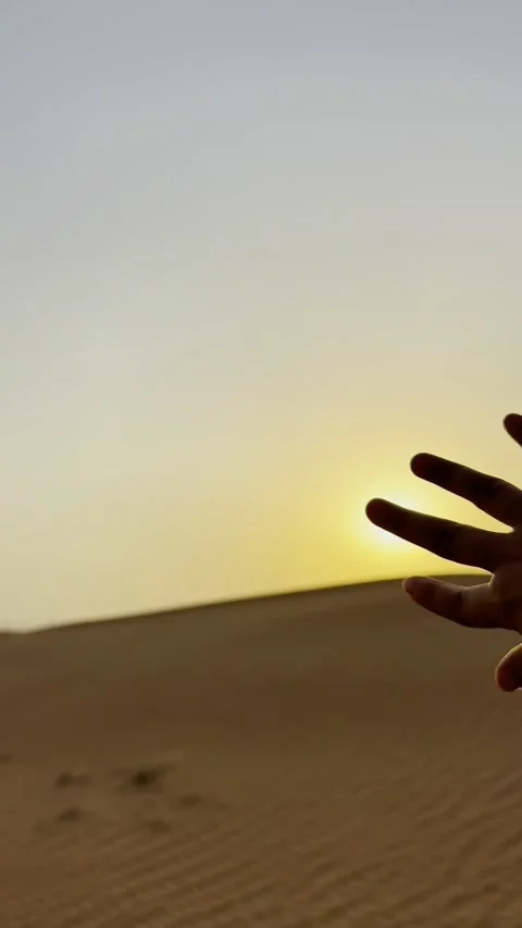 Sunset in the desert Stock Footage 247550385