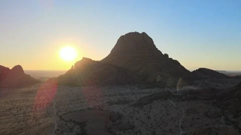Sunset in the Desert Stock Footage 276593594