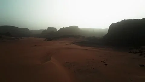 Sunset in desert Stock Footage 281168322