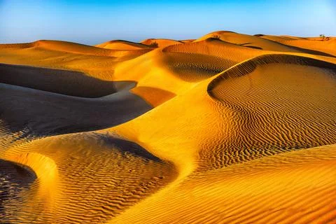 Before sunset in the desert, nice Oman. Stock Photos
