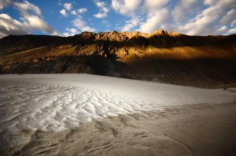Sunset at desert Stock Photos