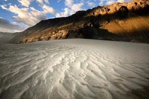Sunset at desert Stock Photos