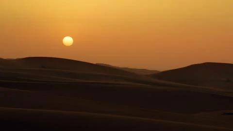 Sunset in the desert Stock Photos