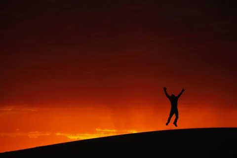 Sunset desert Stock Photos