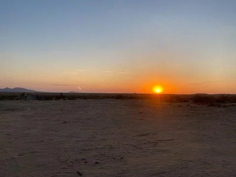 Sunset in the Desert Stock-Fotos