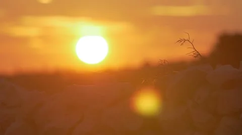 Sunset at a desert at summer on holiday Stock Footage 54218243