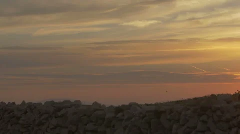 Sunset at a desert at summer on holiday Stock Footage 54218348