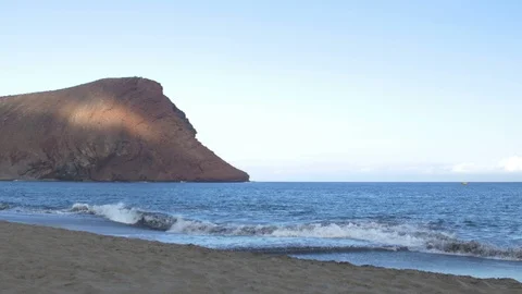 Sunset on desolate beach Stock Footage 90774034