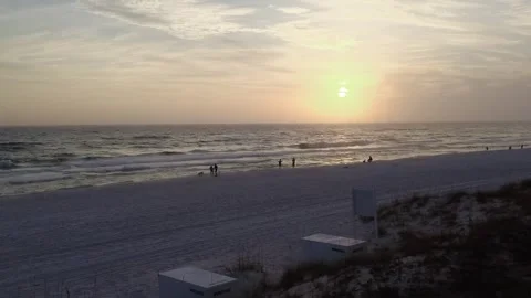 Sunset in the Destin Beach Video stock 242077095
