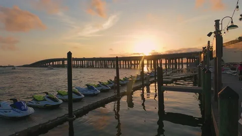 Sunset Destin Bridge 스톡 동영상 156058258