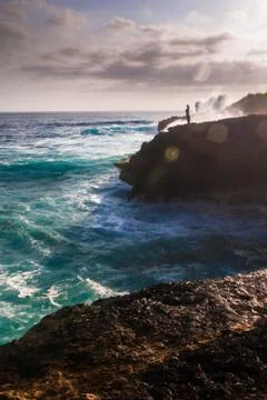 Sunset on devil's tear Stock Photos