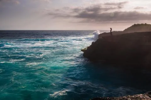 Sunset on devil's tear Stock Photos