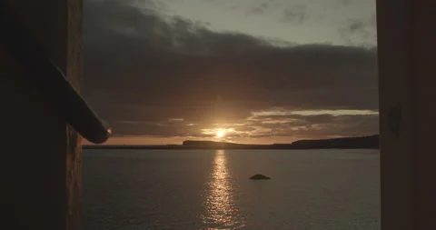 Sunset From Diving Tower platform Stock Footage 150088649