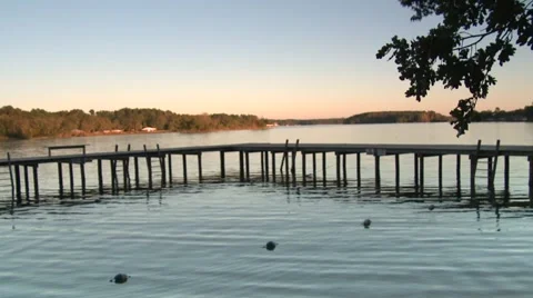 Before sunset on dock Stock Footage 922224
