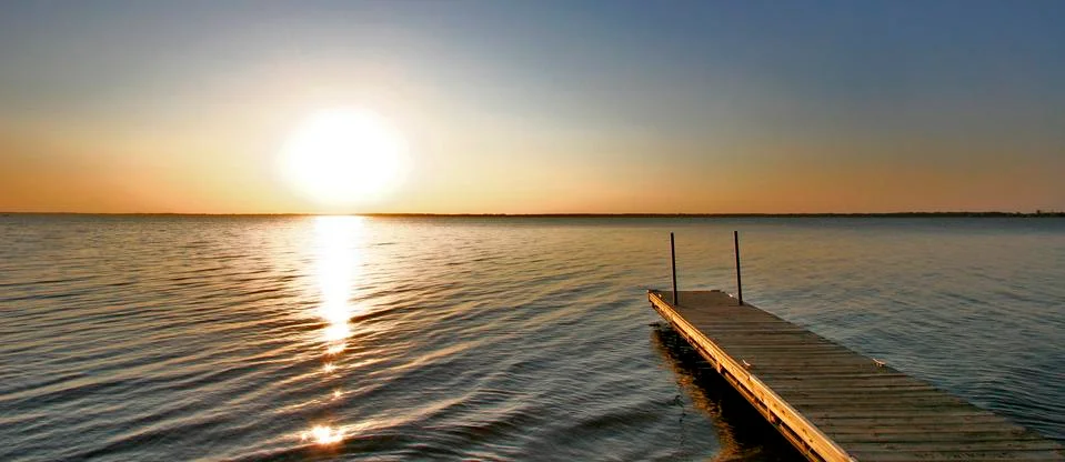Sunset Dock Stock Photos